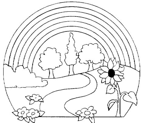 Summer landscape Coloring Pages to download and print for free