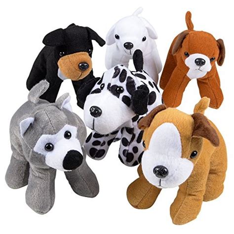 Stuffed Animals Bulk Pack Of 12 Plush Puppy Dogs Assorted Puppies 6