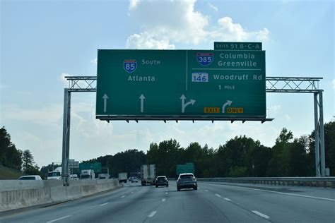 Interstate 85 South Greenville County Aaroads South Carolina