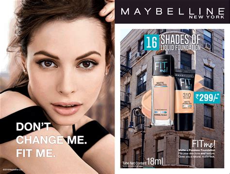 Maybelline New York 16 Shades Of Liquid Foundation Ad - Advert Gallery