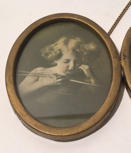 Antique 1897 Oval Framed Cupid Awake Asleep Mother Mary Mb Parkinson