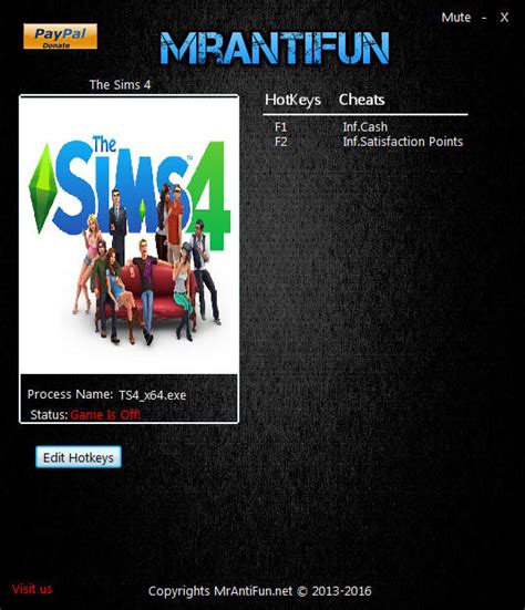 The Sims 4 Trainer 2 V1241121010 Mrantifun Download Cheats Codes