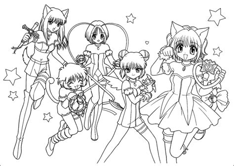 Tokyo Mew Mew Coloring Pages Pinterest