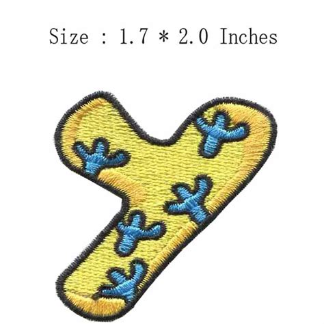Yellow Y Embroidery Patch 18wide Dots Patchsewing Patchlogo Patch