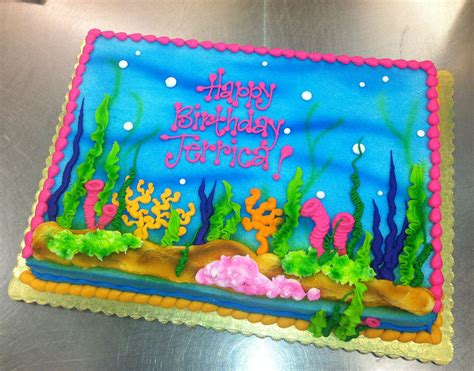 Underwater Scene Cake By Stephanie Dillon Ls1 Hy Vee Buttercream Decorating Cake Decorating