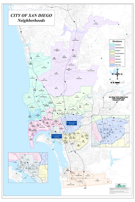 San Diego California City Map San Diego California • Mappery
