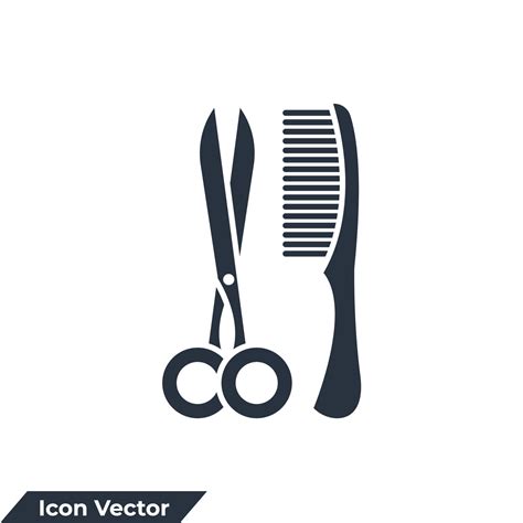Scissor And Comb Icon Logo Vector Illustration Hair Salon Symbol Template For Graphic And Web