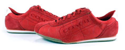 Coach Patti High Frequency Red Signature Sneakers Tennis Shoes 6 New Ebay