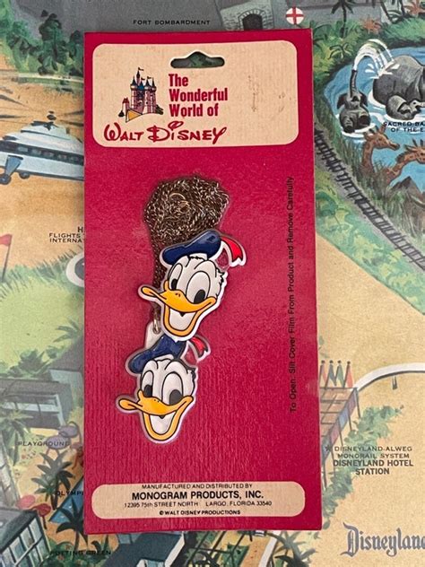 Donald Duck New Old Stock Vintage Disney Necklace And Pin Set Etsy