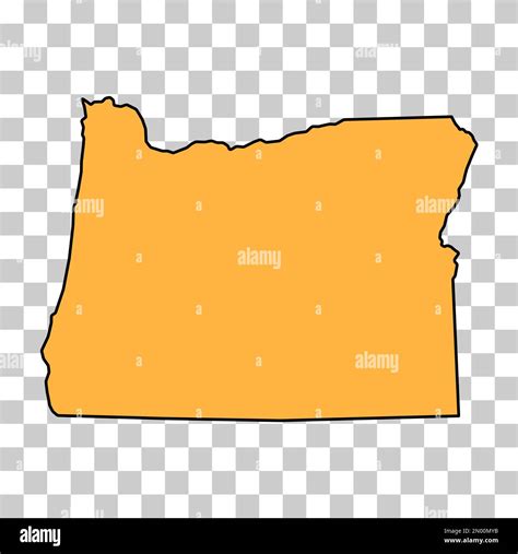 Oregon Map Shape United States Of America Flat Concept Icon Symbol