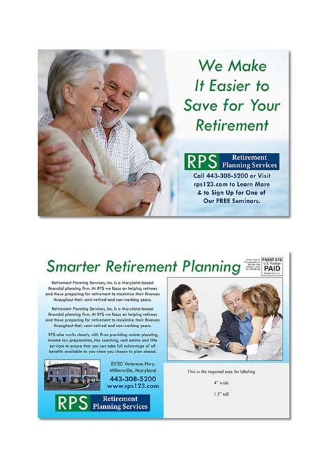 Retirement Planning Postcard Samples