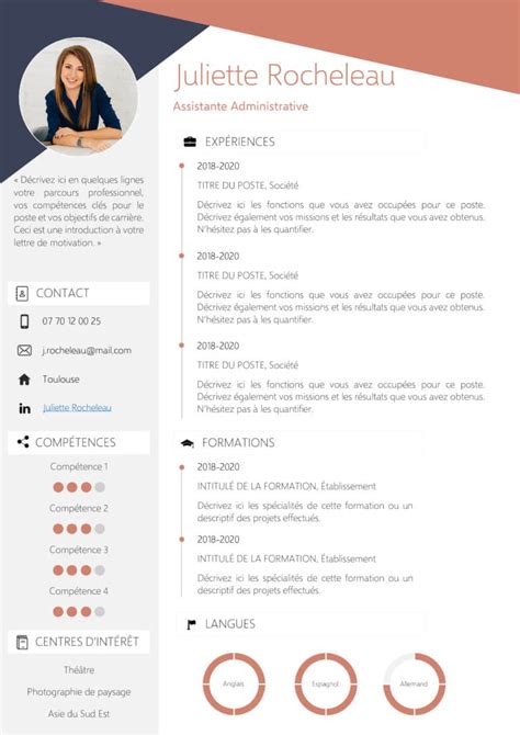 CV Etudiant Modèle de CV Word moderne Télécharger Mon Beau CV