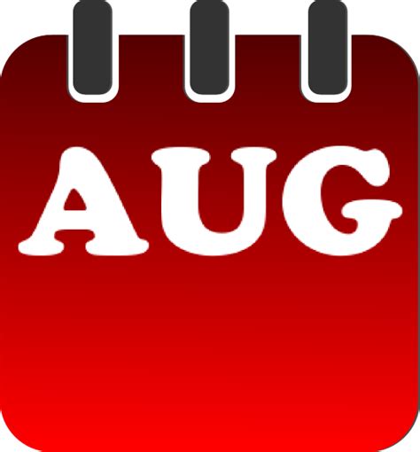 August Calendar Clip Art At Vector Clip Art Online Royalty