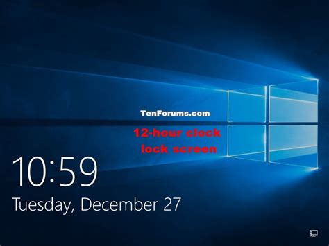 Change Lock Screen Clock To 12 Hour Or 24 Hour Format In Windows 10