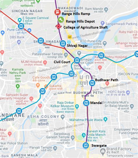 Pune Metro Map All Phase