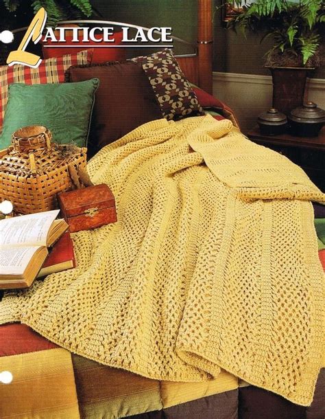 Lattice Lace Annies Attic Crochet Afghan Pattern Instructions Afghan