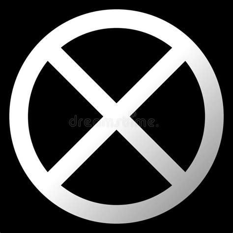 No Sign White Thin Gradient Isolated Vector Stock Vector