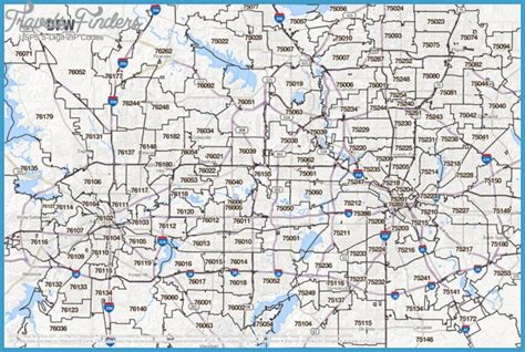 Dallas Fort Worth Zip Code Map Map Vectorcampus Map