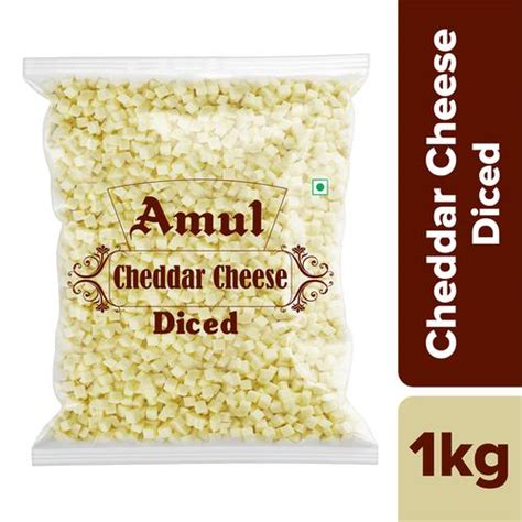 Buy Amul Cheese Cheddar Diced 1 Kg Online At Best Price Of Rs 560