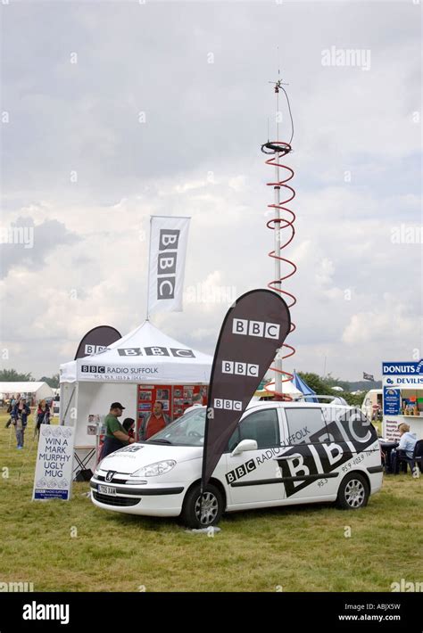 Bbc Radio Suffolk Outside Broadcast Van At Rougham Stock Photo Alamy