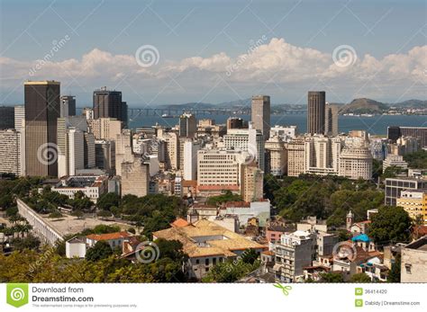 Skyline Of Downtown Rio De Janeiro Editorial Image Image