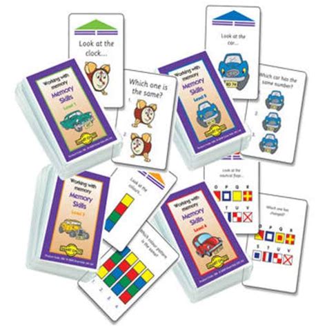 Smart Chute Memory Skills Chute Cards Pack Of 4 Sets