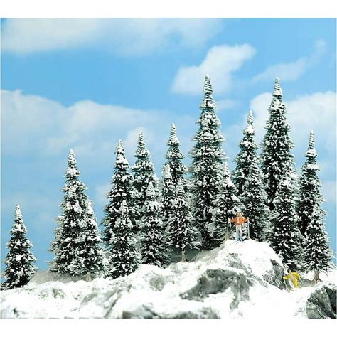 Busch N Ho O Scale Snow Covered Pine Trees Package 20 2 3 8 To 5 3 8 Tall 6466