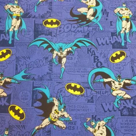 100 Cotton Fabric Batman Pop Comics