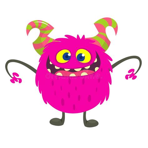 Happy Cartoon Monster Vector Halloween Illustration Big Set Of