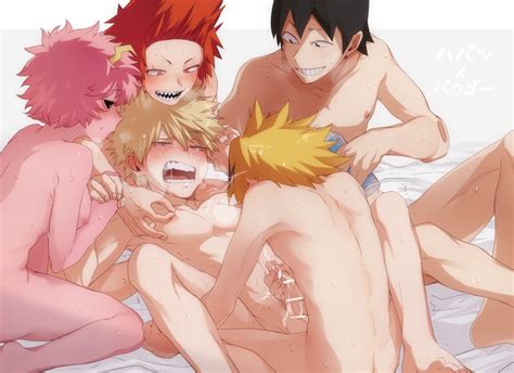 Bakugou Katsuki Ashido Mina Kirishima Eijirou Kaminari Denki And Sero Hanta Boku No Hero