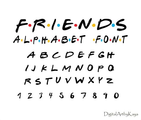 Friends Font Clipartfriends Font Png Friends Letters Etsy