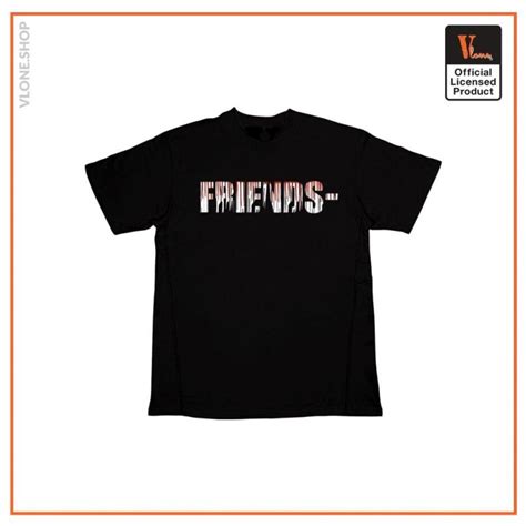 Vlone Shirts Vlone Friends Godfather Mulberry St Red Black Tee