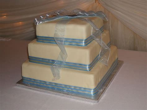 Blue Ribbon Wedding Cake Wedding Cake Ribbon Wedding Cakes Wedding