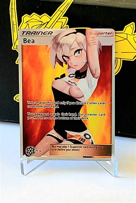Custom Fan Made Orica Pokemon Card BEA Full Art Holographic Etsy
