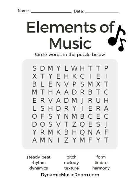 5 Free Elementary Music Word Searches Expert Tested Dynamic Music Room