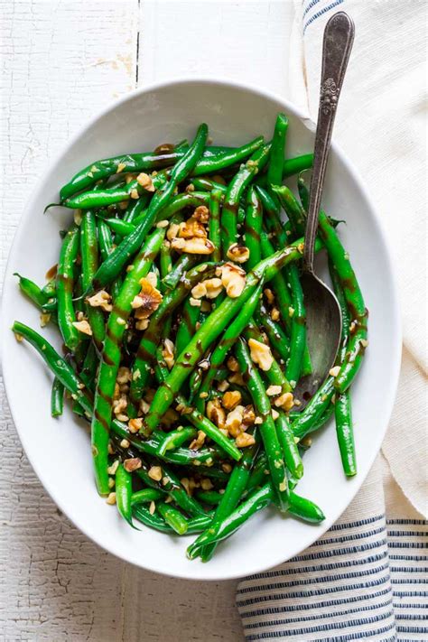 These recipes will help you twist up the classics and bring new veggies to the table. Balsamic green beans with walnuts | Recipe | Vegetable side dishes, Bean recipes, Green beans