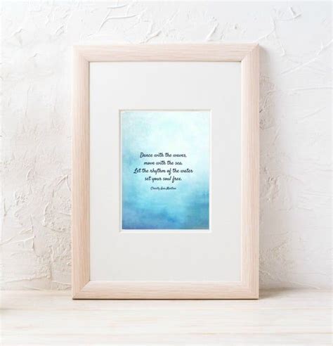Boho Decor Beach Lover Quotes Ocean Poem Dance With The Waves