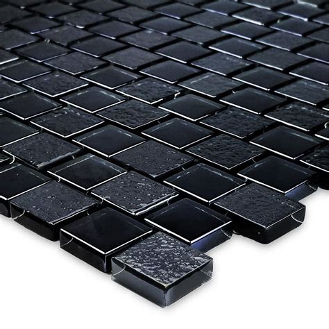 Black 1 X 1 Glass Mosaic Tile Ss82323k1 Signature Series