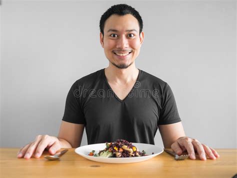 Man Eats Healthy Food Stock Photo Image Of Chinese 102807030