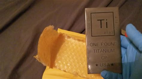 Unboxing Titanium 1 Pound Bar Youtube