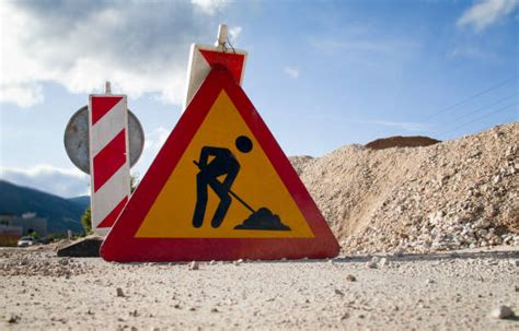 Road Work Ahead Sign Stock Photos Pictures And Royalty Free Images Istock