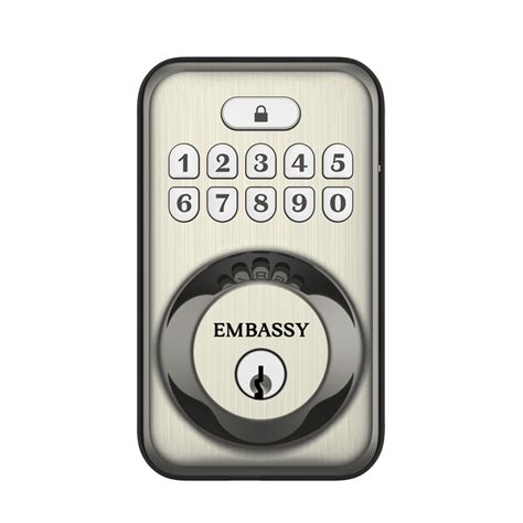 Keyless Entry Electronic Door Lock With Illuminated Antimicrobial