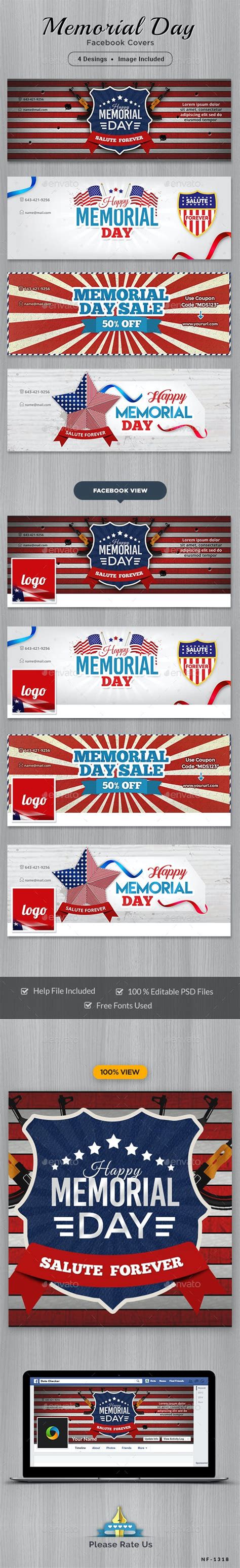 Memorial Day Facebook Covers 4 Designs Images Included By Hyov