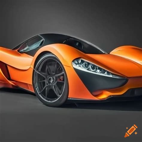 Metallic orange maclaren p1 sports car on Craiyon