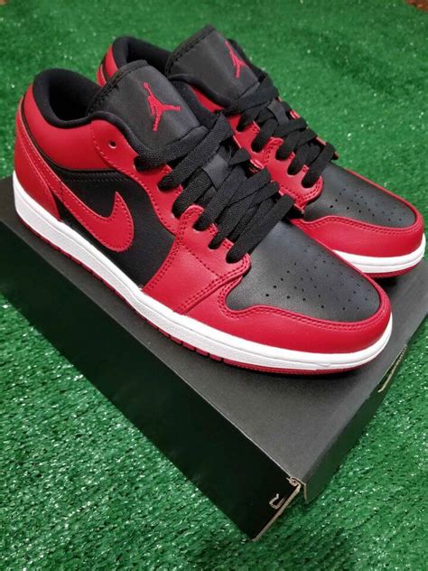 Nike Air Jordan 1 Low Red Black Color Size 75 Dereks Sneakers And Web