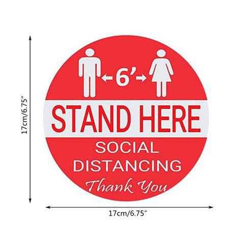 Wait Here Stand Here Keep 6ft In Between Distance Marker Floor Decal