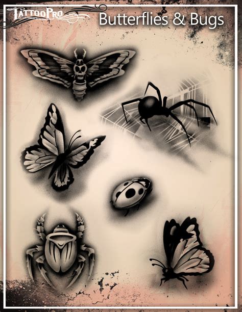 Butterflys And Bugs Tattoo Pro Stencils