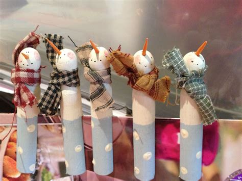 Clothespin Snowmen Xmas Crafts Christmas Clothespins Christmas Crafts