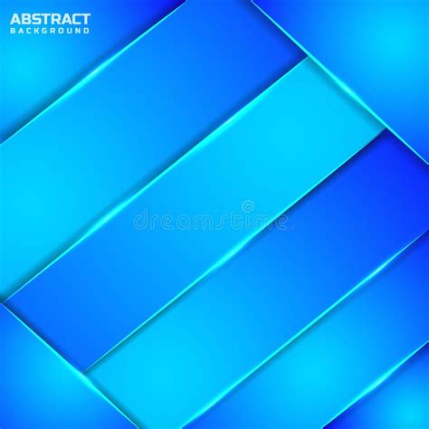 Abstract Blue Color Geometric Overlap Layer Background With Lighting
