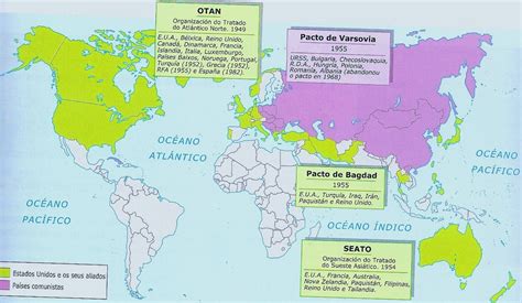 Maria Leiras Mapa Alianzas Militares Bloque Oc Y Or Guerra Fría